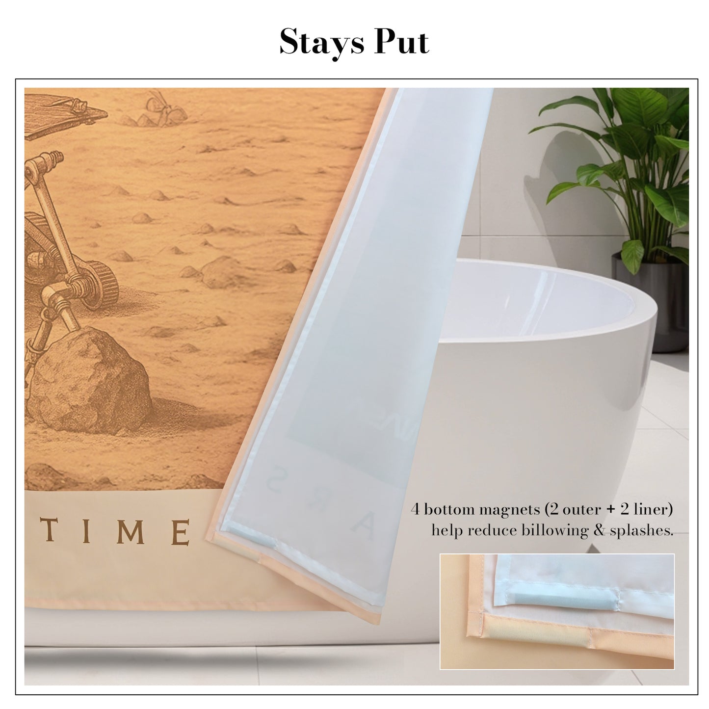 “Curiosity, Morning on Mars" NASA Series Shower Curtain Set