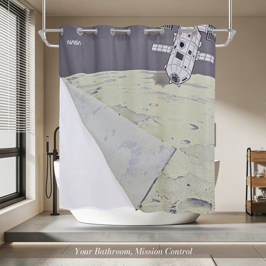 “Orbital Atlas" NASA Series Shower Curtain Set