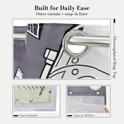 “Orbital Atlas" NASA Series Shower Curtain Set