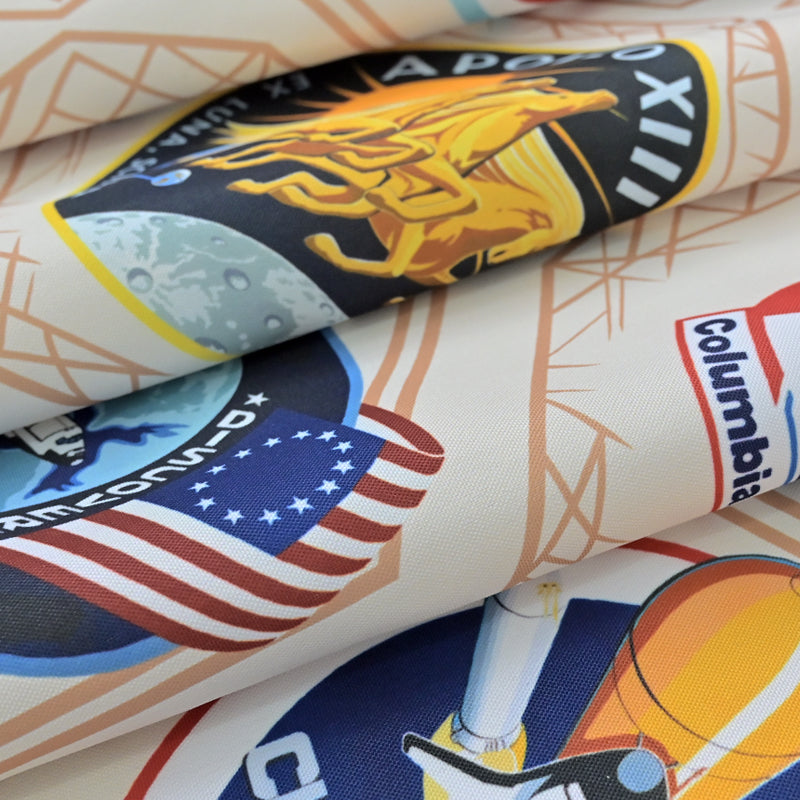 “Mission Patch Mosaic" NASA Series Shower Curtain Set