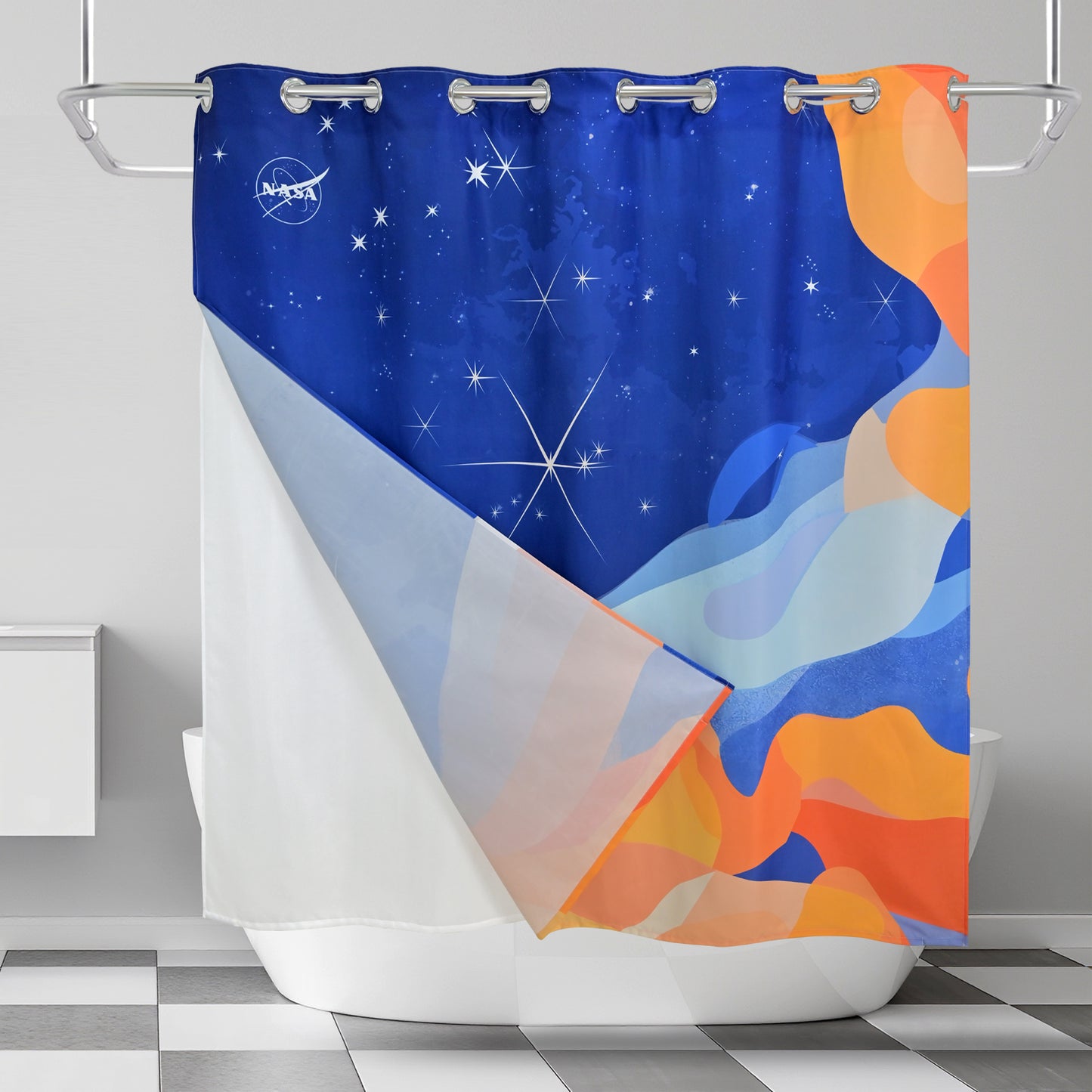 “Cosmic Dunes" NASA Series Shower Curtain Set
