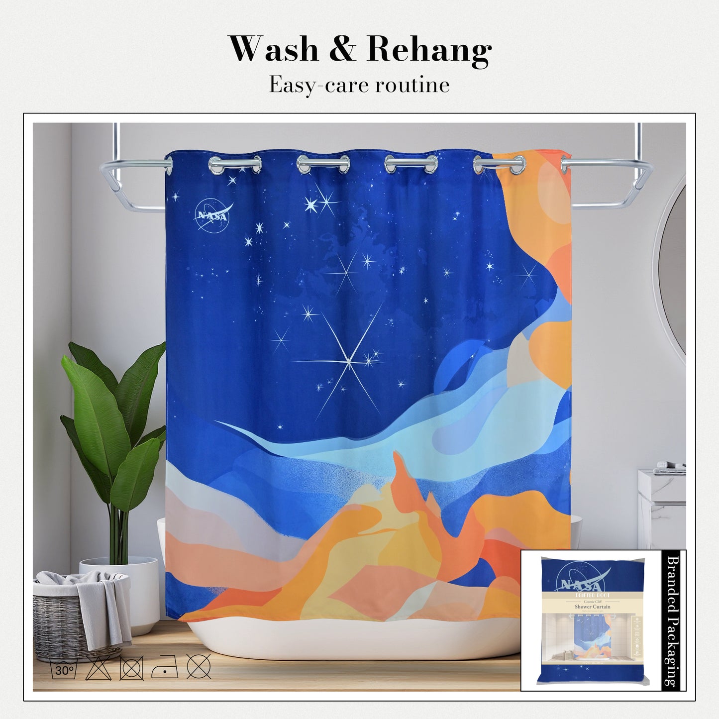 “Cosmic Dunes" NASA Series Shower Curtain Set