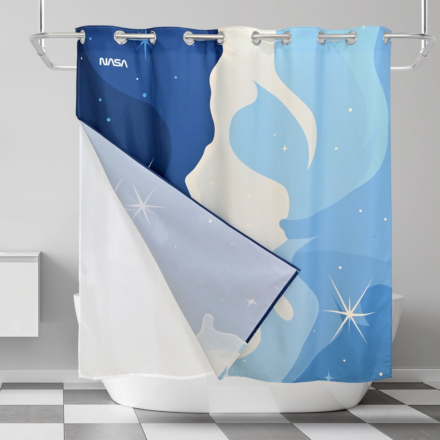 “Carina Cascade" NASA Series Shower Curtain Set (Simple Style)