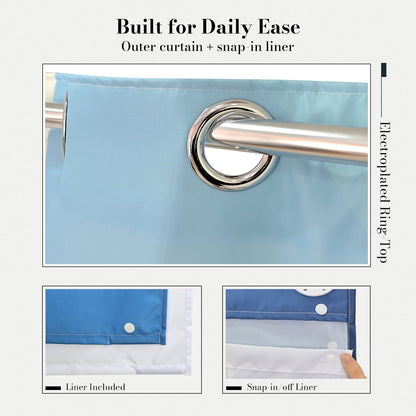 “Carina Cascade" NASA Series Shower Curtain Set (Simple Style)