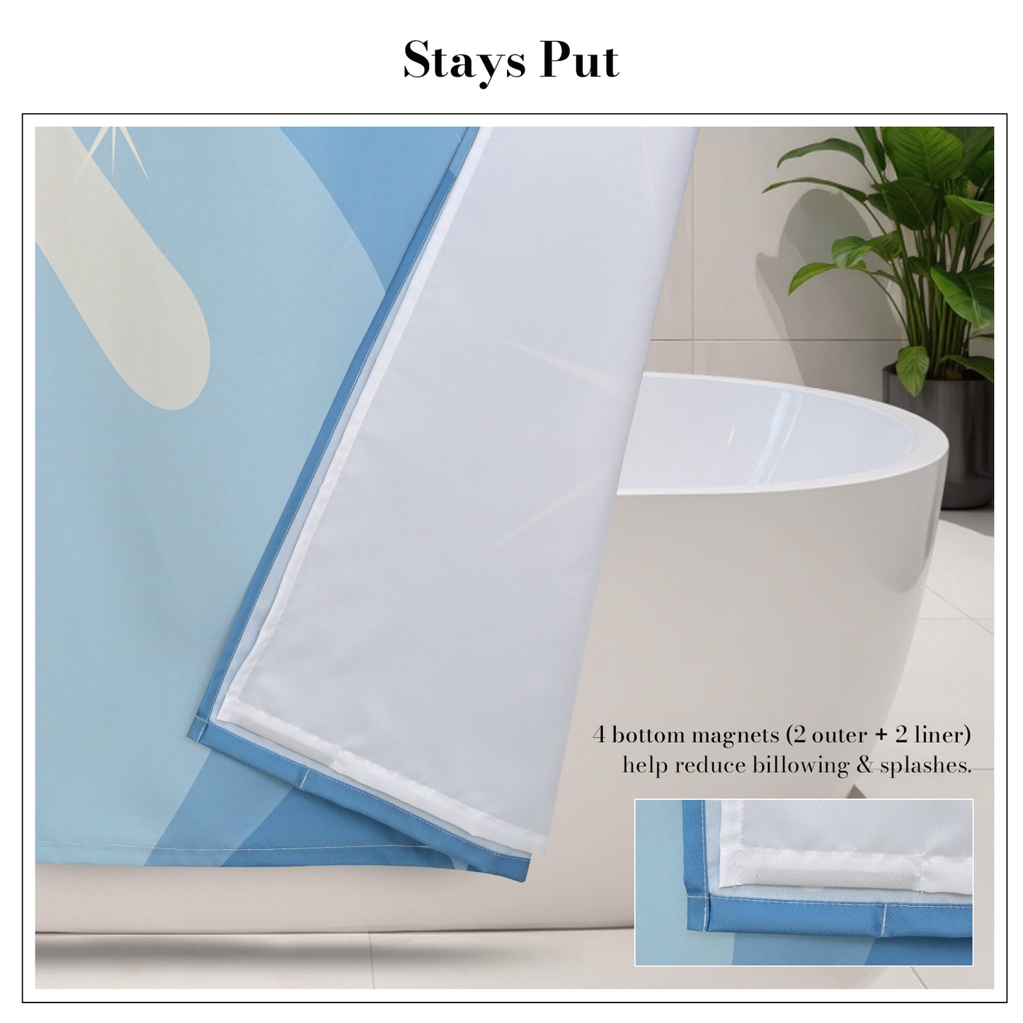 “Carina Cascade" NASA Series Shower Curtain Set (Simple Style)