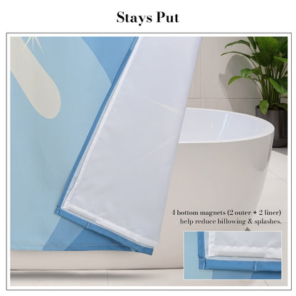 “Carina Cascade" NASA Series Shower Curtain Set (Simple Style)