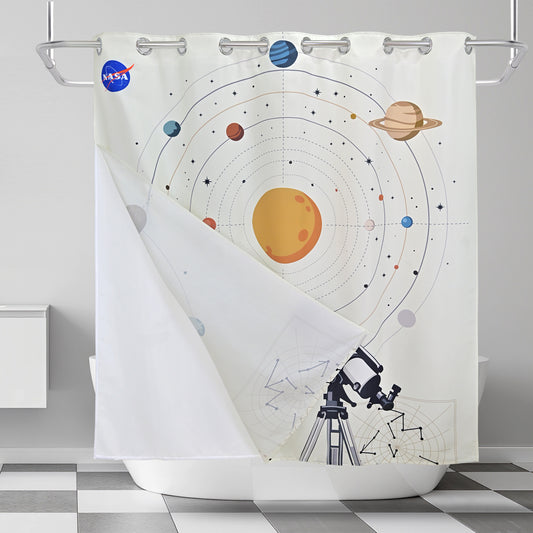 “Home Observatory" NASA Series Shower Curtain Set