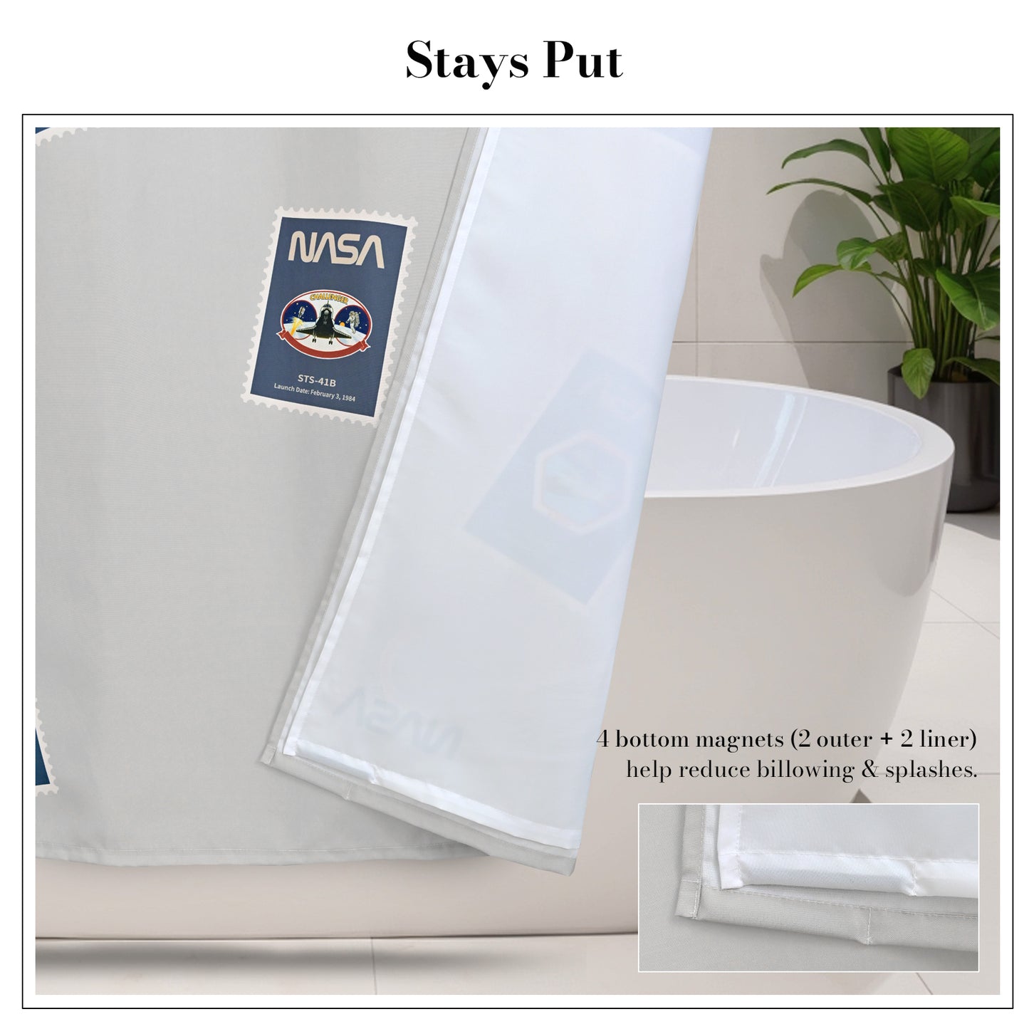 “Postcards from Space" NASA Series Shower Curtain Set