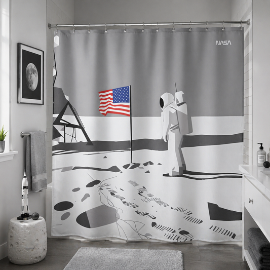 “Silent Tranquility” NASA Series Shower Curtain Set