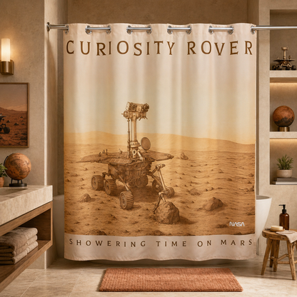 “Curiosity, Morning on Mars" NASA Series Shower Curtain Set